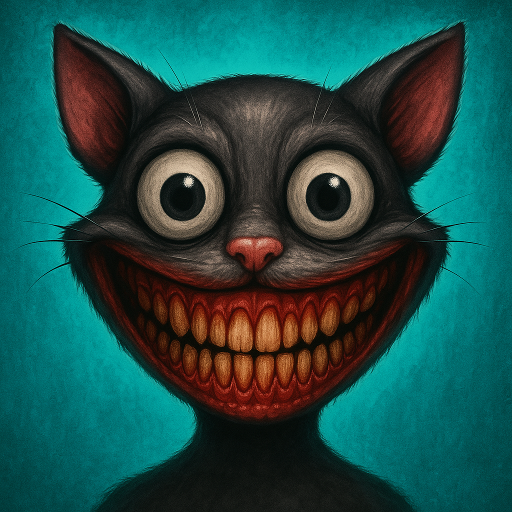 Visual representation of the digital My Horror Virus: eerie atmosphere and graphic glitches on a dark background.